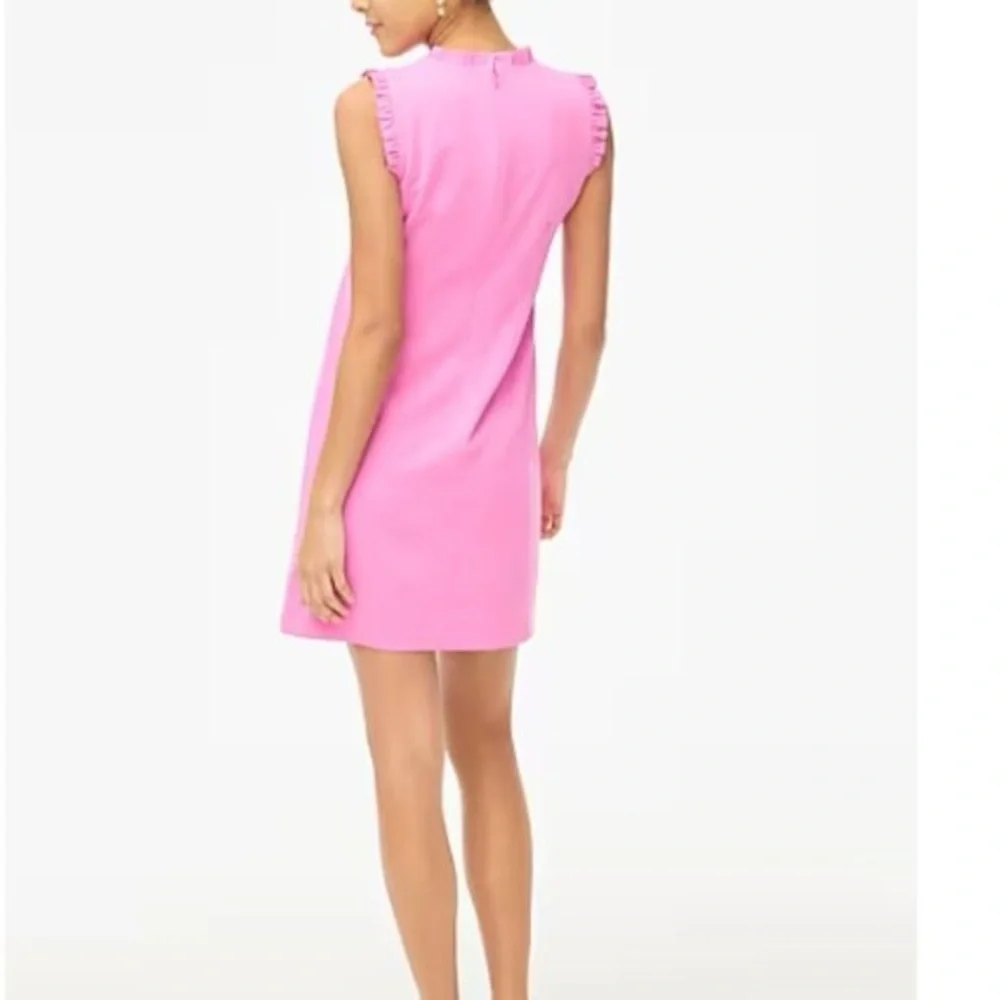 J. Crew Ruffleneck Suiting Bubblegum Pink Dress Women’s size 16 NEW - Picture 15 of 16